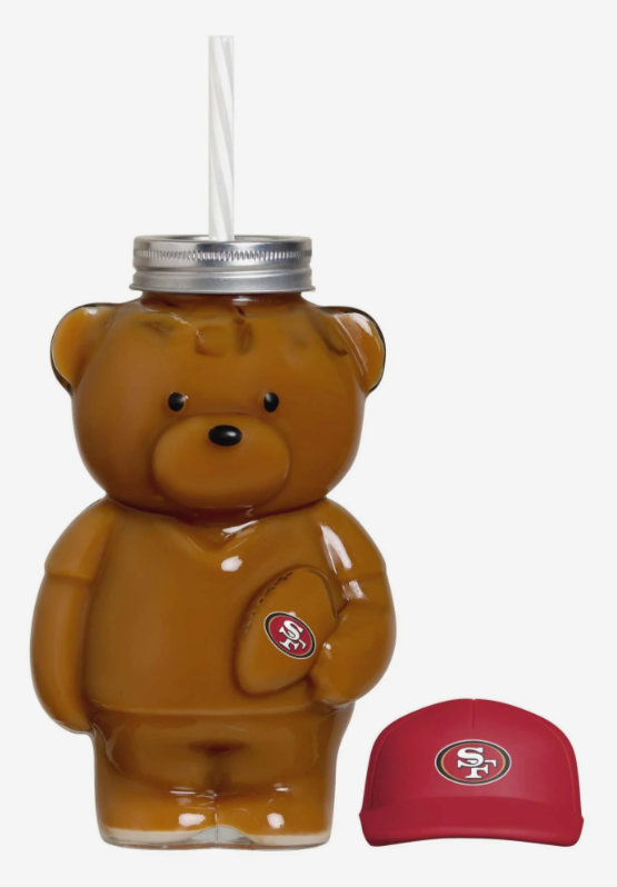 San Francisco 49ers Glass Bear Tumbler