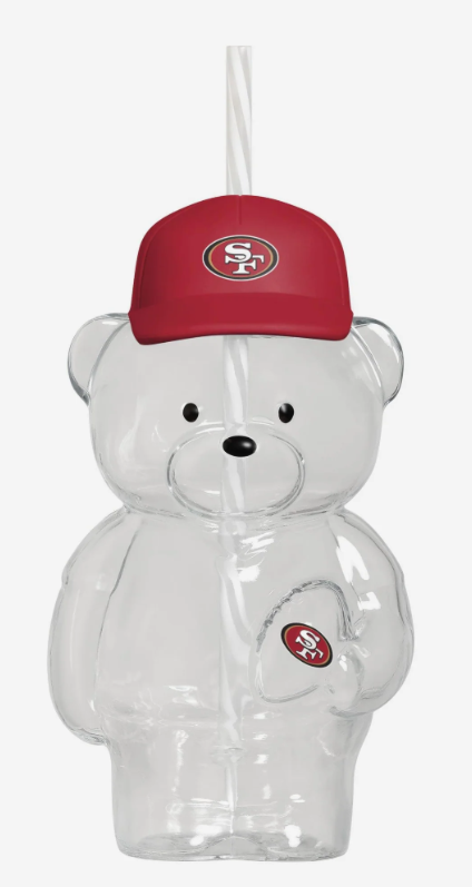 San Francisco 49ers Glass Bear Tumbler