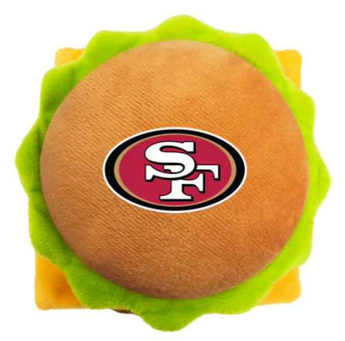 San Francisco 49ers Pet Dog Plush Hamburger Dog Toy - THE 4TH QUARTER