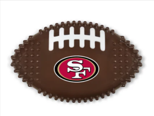 San Francisco 49ers Pet Dog Hard Nylon Football Chew Toy - THE 4TH QUARTER