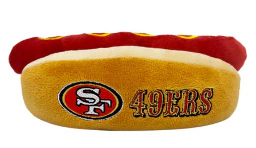 San Francisco 49ers Pet Dog Plush Hot Dog Toy - THE 4TH QUARTER