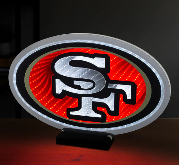 San Francisco 49ers LED Infinity Logo Acrylic Light - THE 4TH QUARTER
