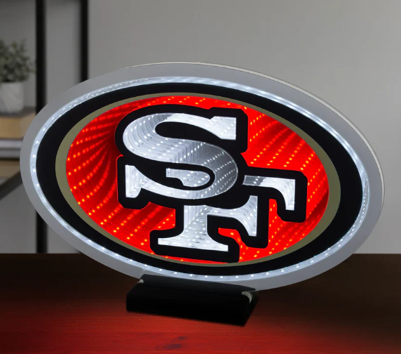 San Francisco 49ers LED Infinity Logo Acrylic Light - THE 4TH QUARTER