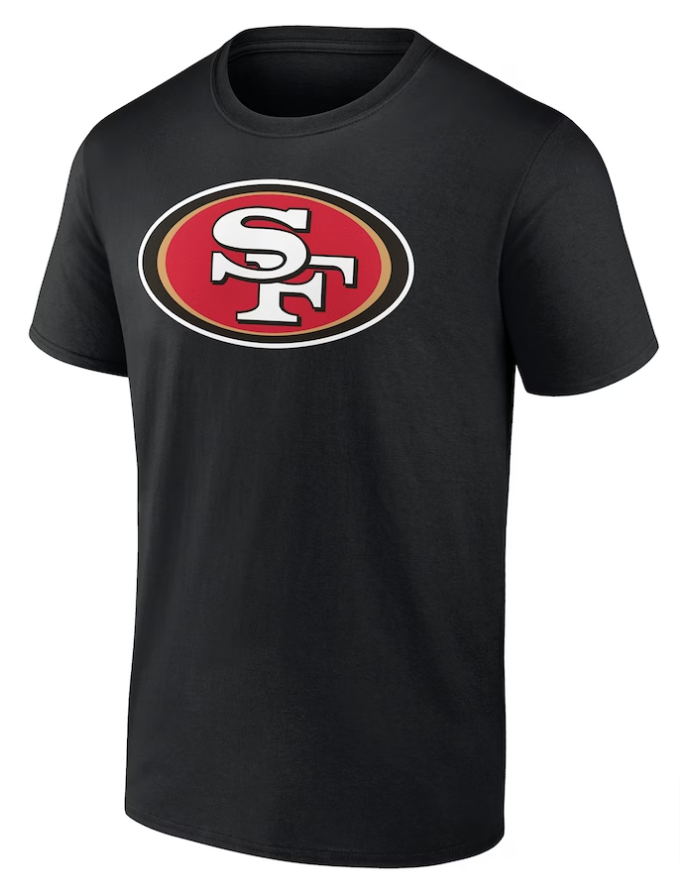 San Francisco 49ers Mens T-Shirt 47 Brand Logo Black Tee - THE 4TH QUARTER