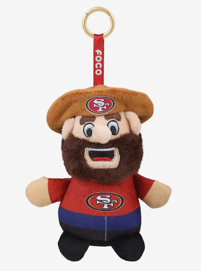 San Francisco 49ers Plush Teamie Beanie Mascot Bag Charm Keychain