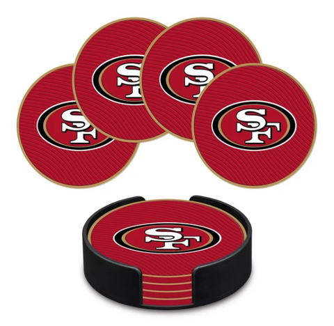San Francisco 49ers 4 Piece PVC Coasters Set