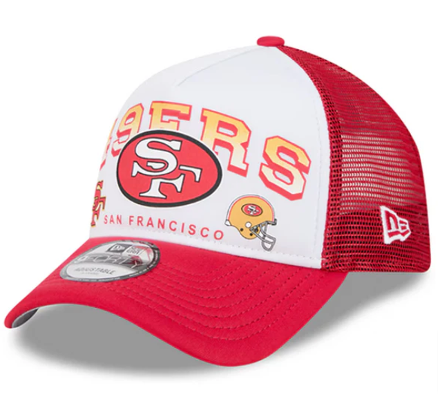 San Francisco 49ers Snapback New Era 9Forty A-Frame Mesh Retro Trucker Cap Hat - THE 4TH QUARTER