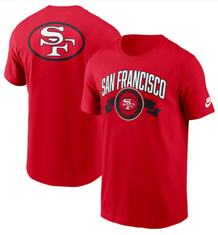 San Francisco 49ers Mens T-Shirt Rewind Front and Back Hit Essential Tee