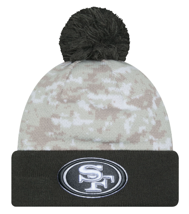 San Francisco 49ers Beanie New Era 2024 Salute to Service Cuffed Knit Hat THE 4TH QUARTER