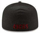 San Francisco 49ers Fitted New Era 59Fifty Super Bowl LVIII Black Alternate Cap Hat