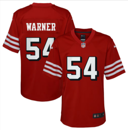 San Francisco 49ers Youth Game Jersey Fred Warner Red