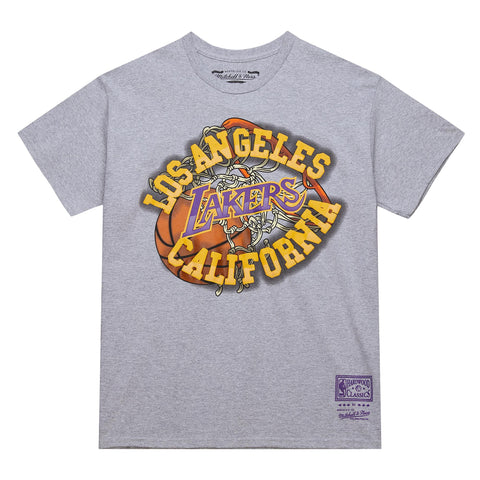 Los Angeles Lakers T-Shirt Mitchell & Ness Heather Grey