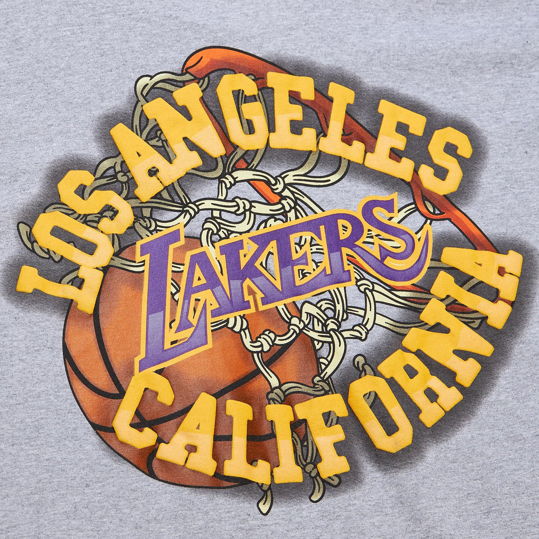 Los Angeles Lakers T-Shirt Mitchell &amp; Ness Heather Grey - THE 4TH QUARTER