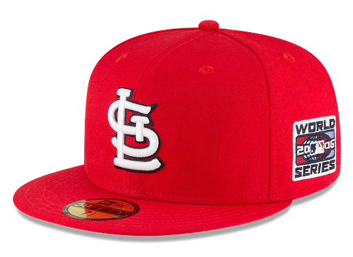 St. Louis Cardinals Fitted New Era 59Fifty 2006 World Series Wool Cap Hat Red - THE 4TH QUARTER
