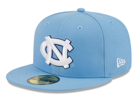 North Carolina Tar Heels Fitted 59Fifty New Era Sky Cap Hat Grey UV