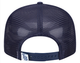 Tampa Bay Rays Snapback New Era Navy Mesh Trucker Cap Hat Grey UV