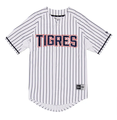 Tigres de Quintana Roo Men's New Era Home Replica Jersey Pinstripe
