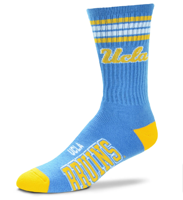 UCLA Bruins Socks 4-Stripe Long Deuce Team Color Performance - THE 4TH QUARTER