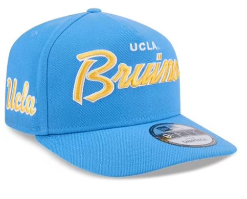 UCLA Bruins Snapback New Era 9Fifty Script A-Frame Cap Hat Sky - THE 4TH QUARTER