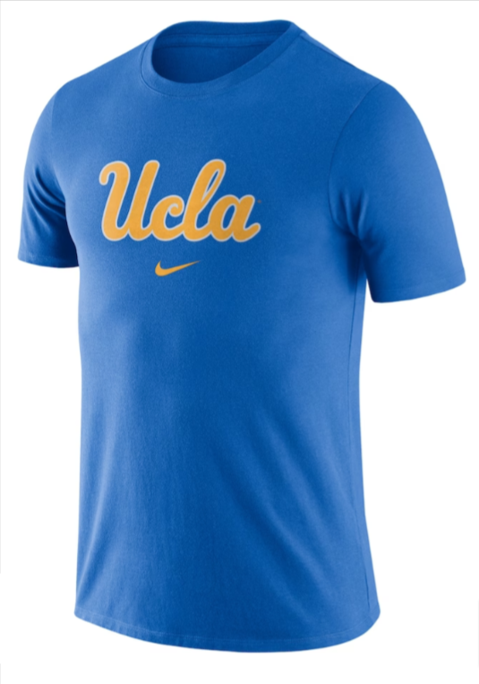 UCLA Bruins Mens T-Shirt Essential Logo Tee Blue - THE 4TH QUARTER