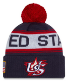 USA WBC 2026 New Era Pom Knit Hat - THE 4TH QUARTER