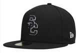 USC Trojans Fitted New Era Outline Black Cap Hat Grey UV