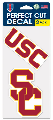 USC Trojans 4x4 Perfect Cut Decal 2 Pack