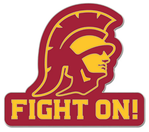 USC Trojans Slogan Fight On Lapel Pin