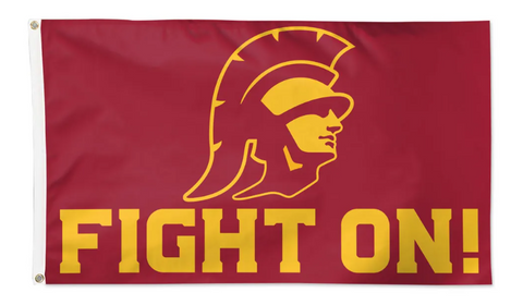 USC Trojans 3' x 5' Flag Slogan 'Fight On' Red