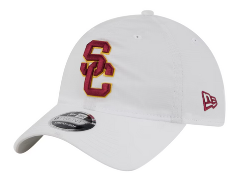 USC Trojans Stretch Snap New Era 9Twenty Adjustable White Cap Hat