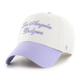 Los Angeles Dodgers Strapback '47 Brand Clean Up Adjustable Cap Hat Sandstone Gelato Purple TT