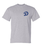 Los Angeles Dodgers Mens T-Shirt Pro Standard Old English Wingspan Grey Tee