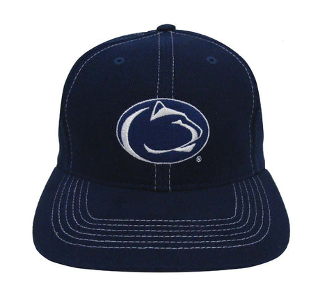 Penn State Nittany Lions Snapback Retro Vintage Logo Cap Hat Navy - THE 4TH QUARTER