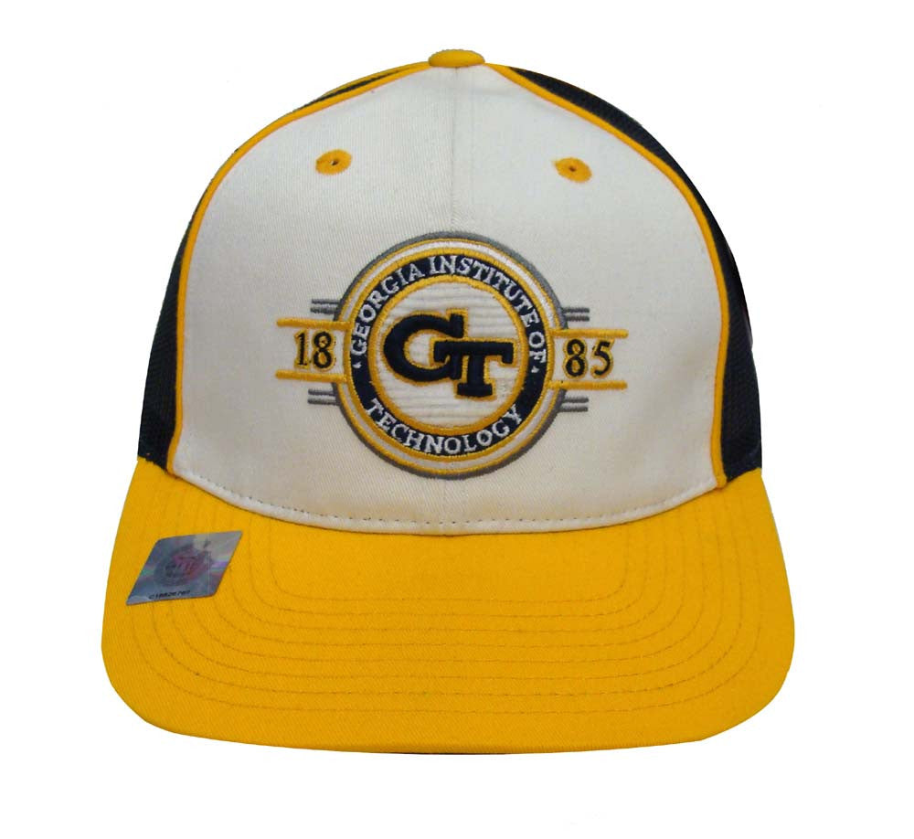 Georgia Institute of Technology Snapback Retro Vintage Trucker Cap Hat Tri - THE 4TH QUARTER