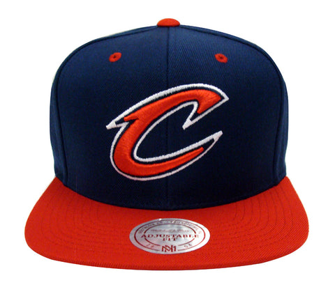 Cleveland Cavaliers Snapback Mitchell & Ness Script Cap Hat Charcoal Black