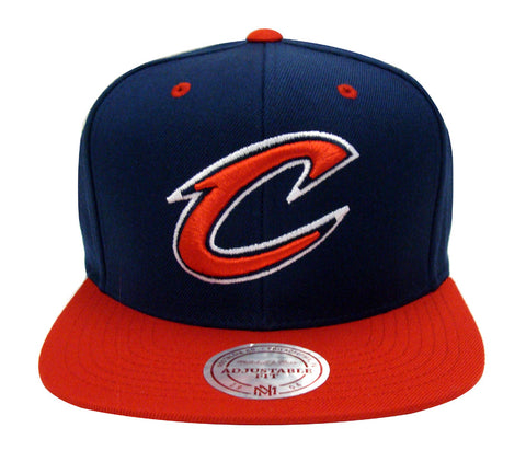 Cleveland Cavaliers Snapback Mitchell & Ness City Color Switch Cap Hat Navy Red - THE 4TH QUARTER