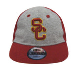USC Trojans Elastic Strap Toddler New Era Heather Tot Cap Hat Burgundy Grey - THE 4TH QUARTER