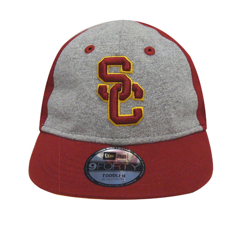 USC Trojans Elastic Strap Toddler New Era Heather Tot Cap Hat Burgundy Grey - THE 4TH QUARTER