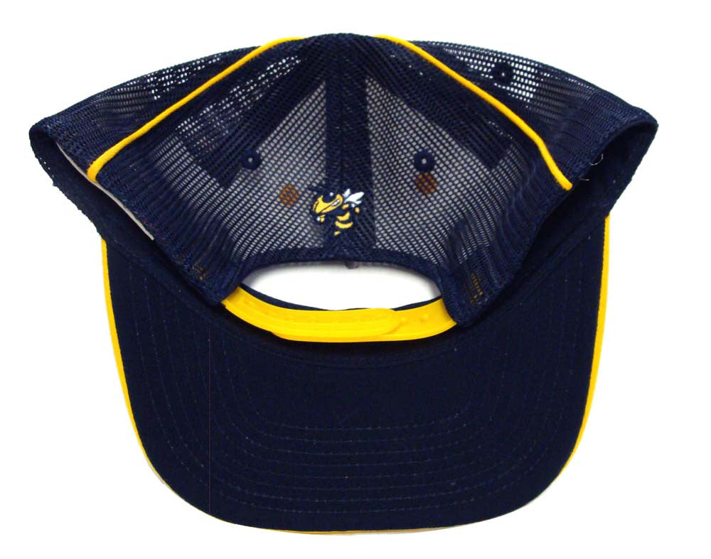 Georgia Institute of Technology Snapback Retro Vintage Trucker Cap Hat Tri - THE 4TH QUARTER