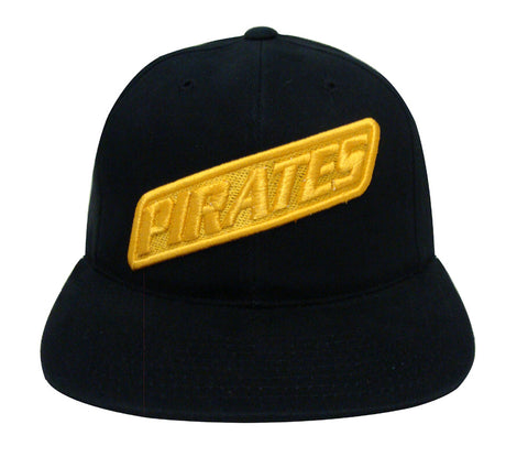 Pittsburgh Pirates Snapback Retro Vintage Name Cap Hat Black - THE 4TH QUARTER