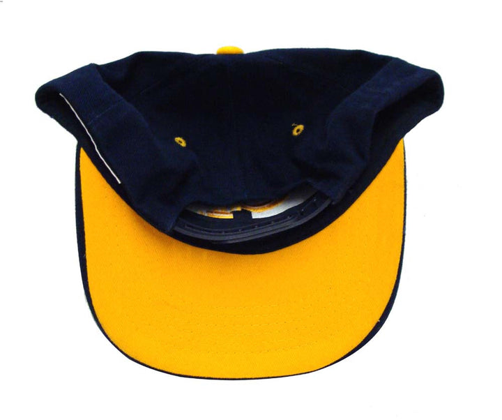 Georgia Institute of Technology Snapback Retro Vintage Name &amp; Logo Cap Hat Navy - THE 4TH QUARTER