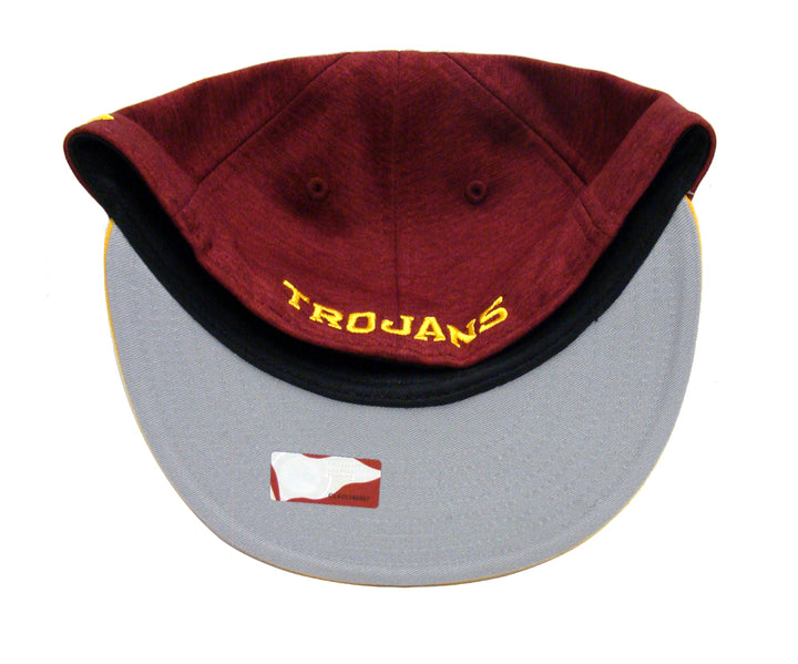 USC Trojans Fitted New Era Heather Huge Cap Hat Burgundy Yellow - THE 4TH QUARTER