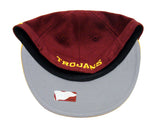 USC Trojans Fitted New Era Heather Huge Cap Hat Burgundy Yellow - THE 4TH QUARTER