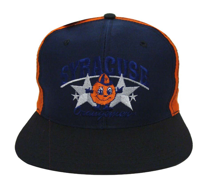 Syracuse Orangemen Snapback Retro Vintage Name &amp; Logo Cap Hat Tri - THE 4TH QUARTER