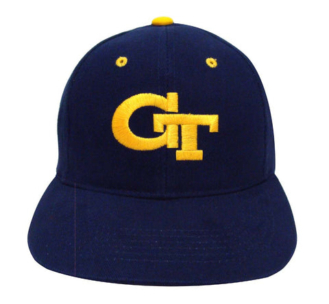 Georgia Institute of Technology Snapback Retro Vintage Logo Cap Hat Navy - THE 4TH QUARTER