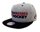 Carolina Hurricanes Snapback Mitchell & Ness Heather Jersey Cap Hat Grey Black - THE 4TH QUARTER