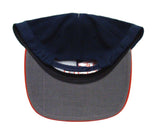 University of Kansas Snapback Retro Vintage Logo Cap Hat Navy Red - THE 4TH QUARTER