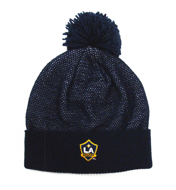 Los Angeles Galaxy Beanie Adidas Authentic Cuffed Knit Pom Cap Navy - THE 4TH QUARTER