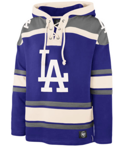 Los Angeles Dodgers Mens Sweatshirt 47 Superior Lacer Pullover Hoodie