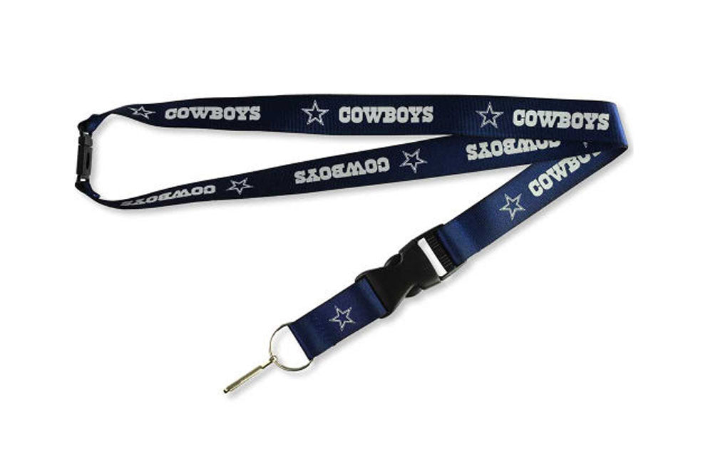 Dallas Cowboys Badge Tickets Holder Keychain Lanyard Navy - THE 4TH QUARTER